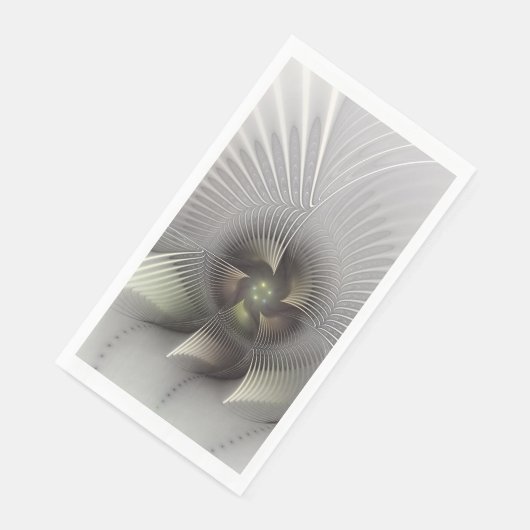 Serviette En Papier Art fractal Abstrait moderne en 3D (Coin)
