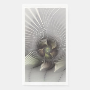 Serviette En Papier Art fractal de forme 3D abstraite moderne