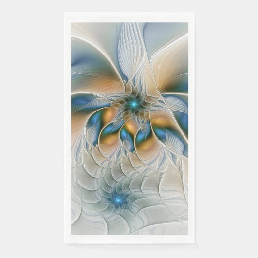 Serviette En Papier Art Fractal De L'Imaginaire Abstrait En Plein Esso (Devant)