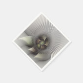Serviette En Papier Art fractal forme 3D abstraite moderne (Coin)