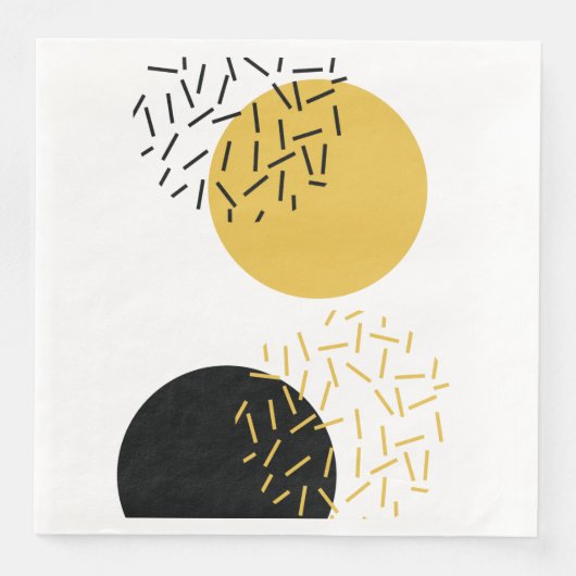 Serviette En Papier Art graphique géométrique urbain simple, moderne e (Devant)