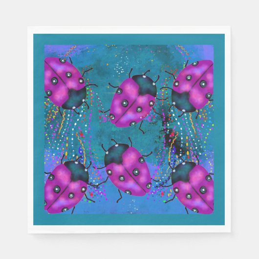 SERVIETTE EN PAPIER ART LADYBUG (Devant)