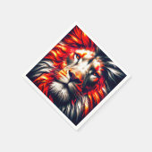 Serviette En Papier Art Lion (Coin)