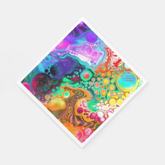 Serviette En Papier Art moderne Abstrait des fluides (Coin)
