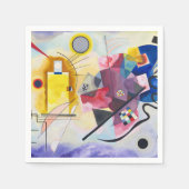 Serviette En Papier Art moderne Abstrait Kandinsky Jaune Rouge Bleu (Devant)