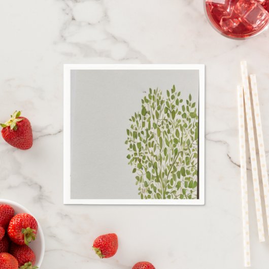 Serviette En Papier art moderne simple en pastel gaufrage feuille (En situation)