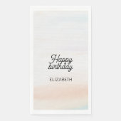 Serviette En Papier Art moderne Soft Rainbow Anniversaire (Devant)