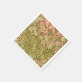Serviette En Papier Art Nouveau Alfonse Mucha fleurs d'oeillets floral (Coin)