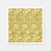 Serviette En Papier Art Nouveau Carnation Damas, moutarde et jaune (Devant)