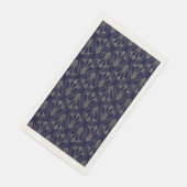 Serviette En Papier Art Nouveau Marine Bleu et or (Coin)