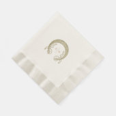 Serviette En Papier Art Nouveau Mucha Monogramme Initiales Décor de ta (Coin)