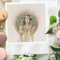 Art Nouveau Mucha Sarah Bernhardt Champagne Gold