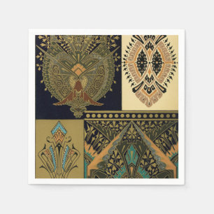 Serviette En Papier Art nouveau textile abstrait Christopher