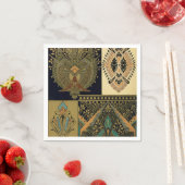 Serviette En Papier Art nouveau textile abstrait Christopher Dresser (En situation)