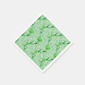 Serviette En Papier Art Nouveau Tulip Damask, Emerald Green (Coin)