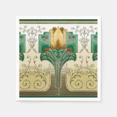 Serviette En Papier Art Nouveau Tulips Motif Dîner Standard (Devant)
