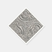 Serviette En Papier Art nouveau victorien élégant en argent (Coin)