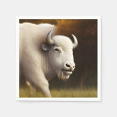 Serviette En Papier Art numérique de buffle blanc mystique (Devant)