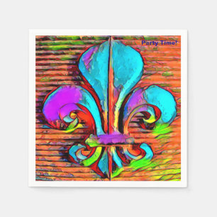 Serviette En Papier Art numérique Fleur De Lis Design Party