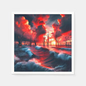 Serviette En Papier Art Océan (Devant)