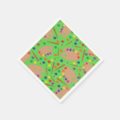Serviette En Papier Art Paint Palette Cute Kid's Birthday Party (Coin)