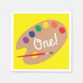 Serviette En Papier Art Paint Palette Cute Kid's Birthday Party (Devant)