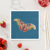 Serviette En Papier Art papillon (En situation)