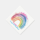 Serviette En Papier Art par Debi, Rainbow (Coin)