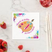 Serviette En Papier Art Party Craft Painting Girly Birthday Party (En situation)
