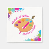 Serviette En Papier Art Party Craft Painting Girly Birthday Party (Devant)