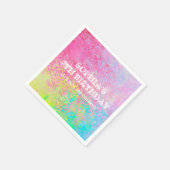 Serviette En Papier Art Party Paint Splatter Rainbow Kids (Coin)