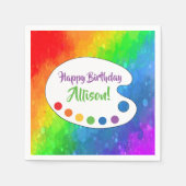 Serviette En Papier Art Party | Personnalisation de la partie de peint (Devant)