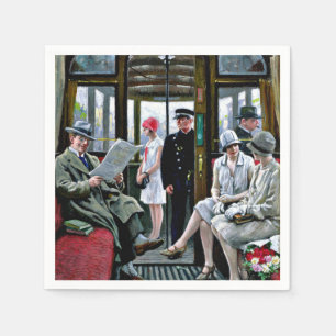Serviette En Papier Art Paul-Gustave Fischer - Tram Copenhague