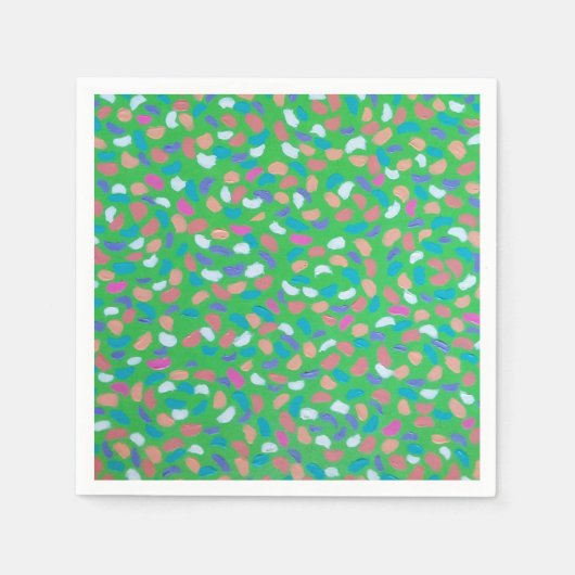 Serviette En Papier Art peint Spring Greens (Devant)