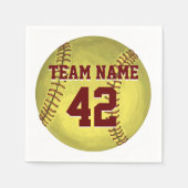 Serviette En Papier Art personnel du softball (Devant)