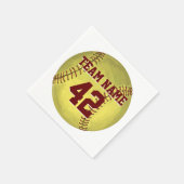 Serviette En Papier Art personnel du softball (Coin)