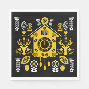 Serviette En Papier Art populaire allemand Bauernmalerei
