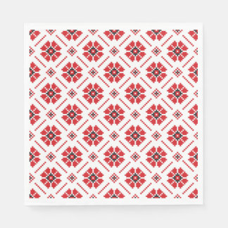 Serviette En Papier Art populaire traditionnel ukrainien vushuvanka