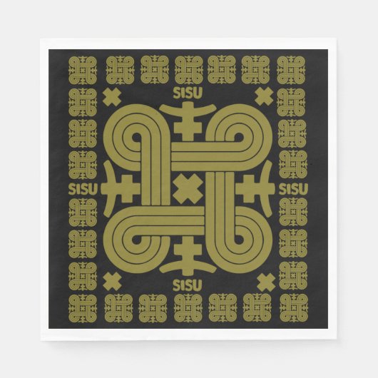 Serviette En Papier Art Sisu finlandais (Devant)