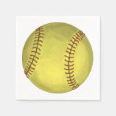 Serviette En Papier Art Softball Peint (Devant)