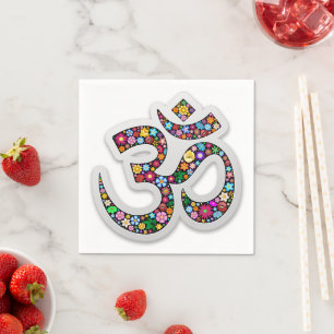 Serviette En Papier Art symbolique floral Namaste