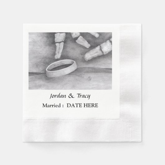 Serviette En Papier Art Thématique "Jusqu'à la mort" (Devant)
