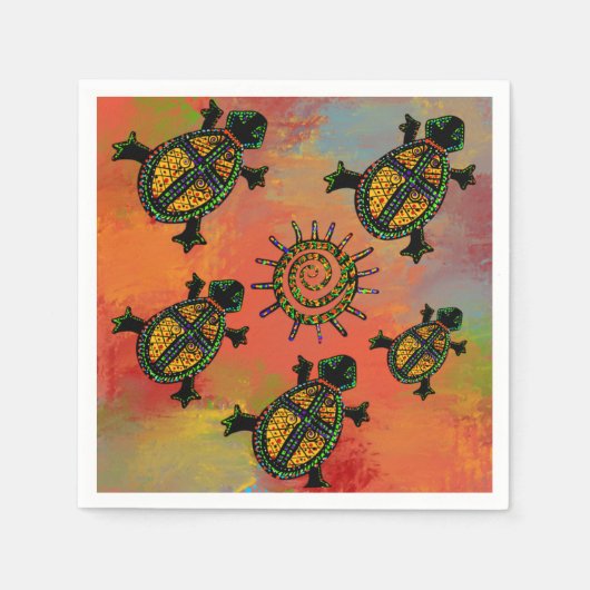 SERVIETTE EN PAPIER ART TURTLE SUD-OUEST (Devant)