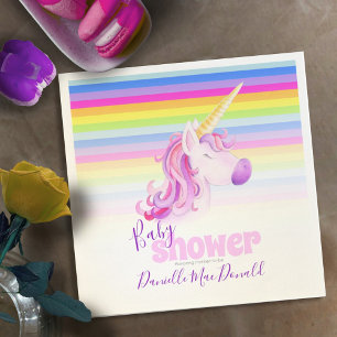 Serviette En Papier Art Unicorne arc-en-ciel baby shower serviettes de