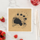 Serviette En Papier Art Vintage de l'ours rustique (En situation)