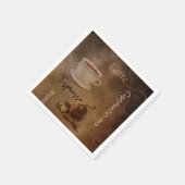 Serviette En Papier Art Word de l'amoureux du café (Coin)