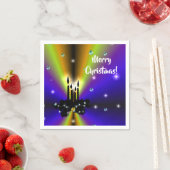 Serviette En Papier Artdeco de Noël sur Purple Yellow Rainbow Faver Ta (En situation)