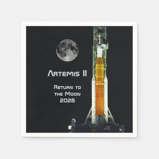 Serviette En Papier Artemis II Moon Mission (Devant)
