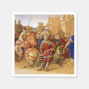 Serviette En Papier Arthur et Chevaliers de la Table Ronde