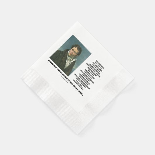 Serviette En Papier Arthur Schopenhauer Talent contre Genius Citation (Coin)